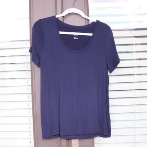 New Day Navy Scoop Neck Short Sleeve